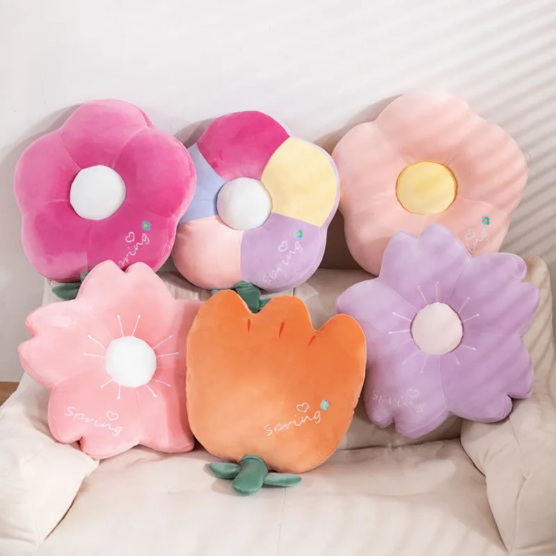 

Cartoon Simulation Plant Flower Safflower Purple Cherry Blosso Plush Toys for Children for Home Decoration Stuffed Plant Gifts