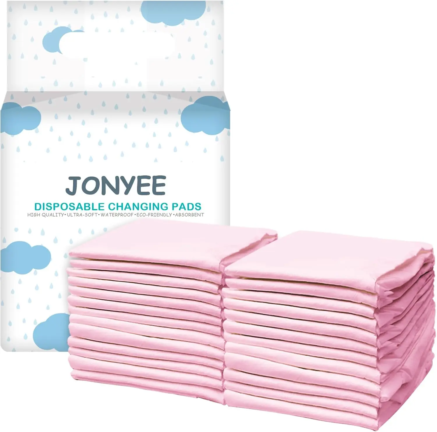 

Absorbent 4 Layer Pee Pads for Puppy Potty Training Quick Dry Leak Proof Disposable 13x17 Small Pet 25 Count Pink