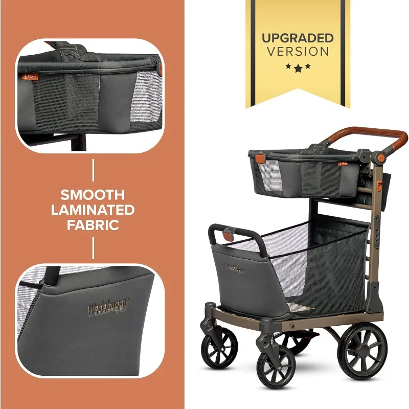 عربة التسوق - عربات المرافق المحمولة وخفيفة الوزن القابلة للطي مع عجلات سهلة المناورة، وسلال تخزين لـ Gro #2