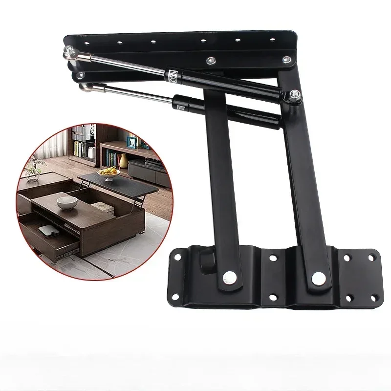 2PCS Smart Home Hardware Accessories, Coffee Table Folding Lifting Bracket with Hydraulic, Multi-functional Support Frame