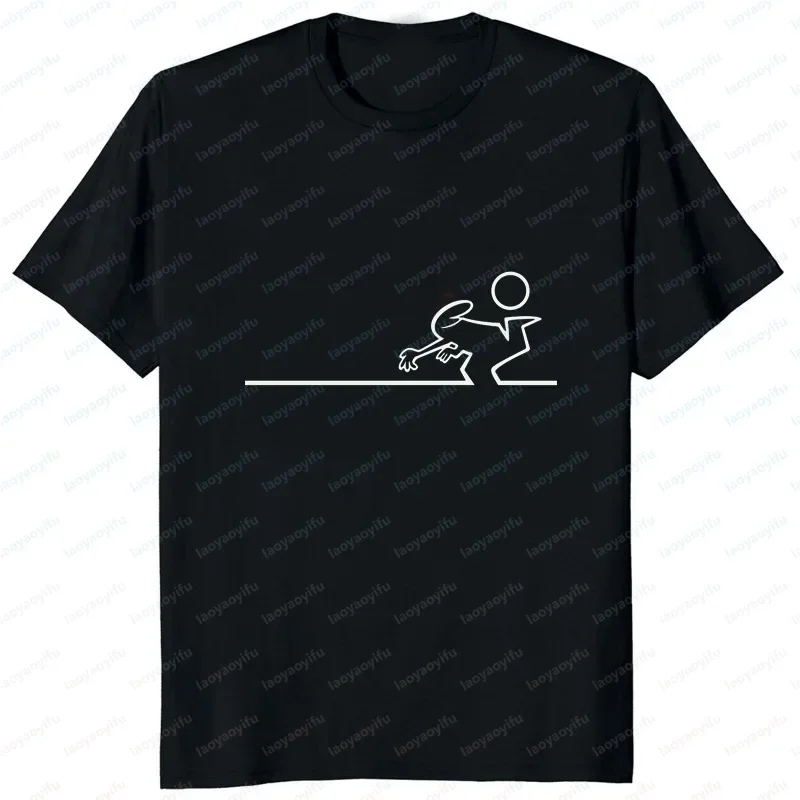 Korea Style La Linea The Line Osvaldo Cavandoli TV Tshirt Comfortable Streetwear Man T-shirt Hipster Casual Loose Women Tee image 3
