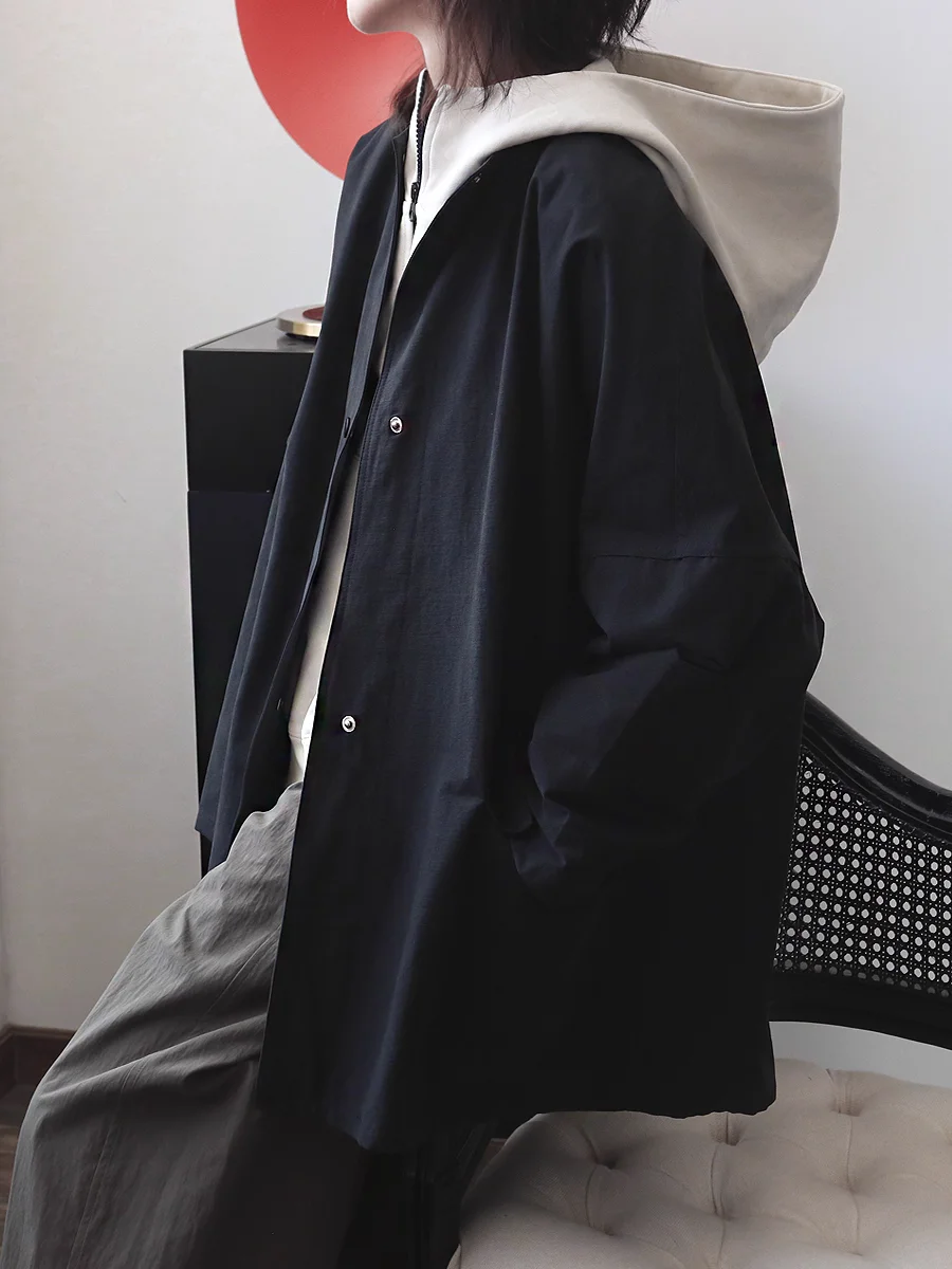 

Ele Bla Jaet Autumn New Sle Women's Clothing Versatile Beautiful Top Korean Sle Long Sve Stand Collar Coat