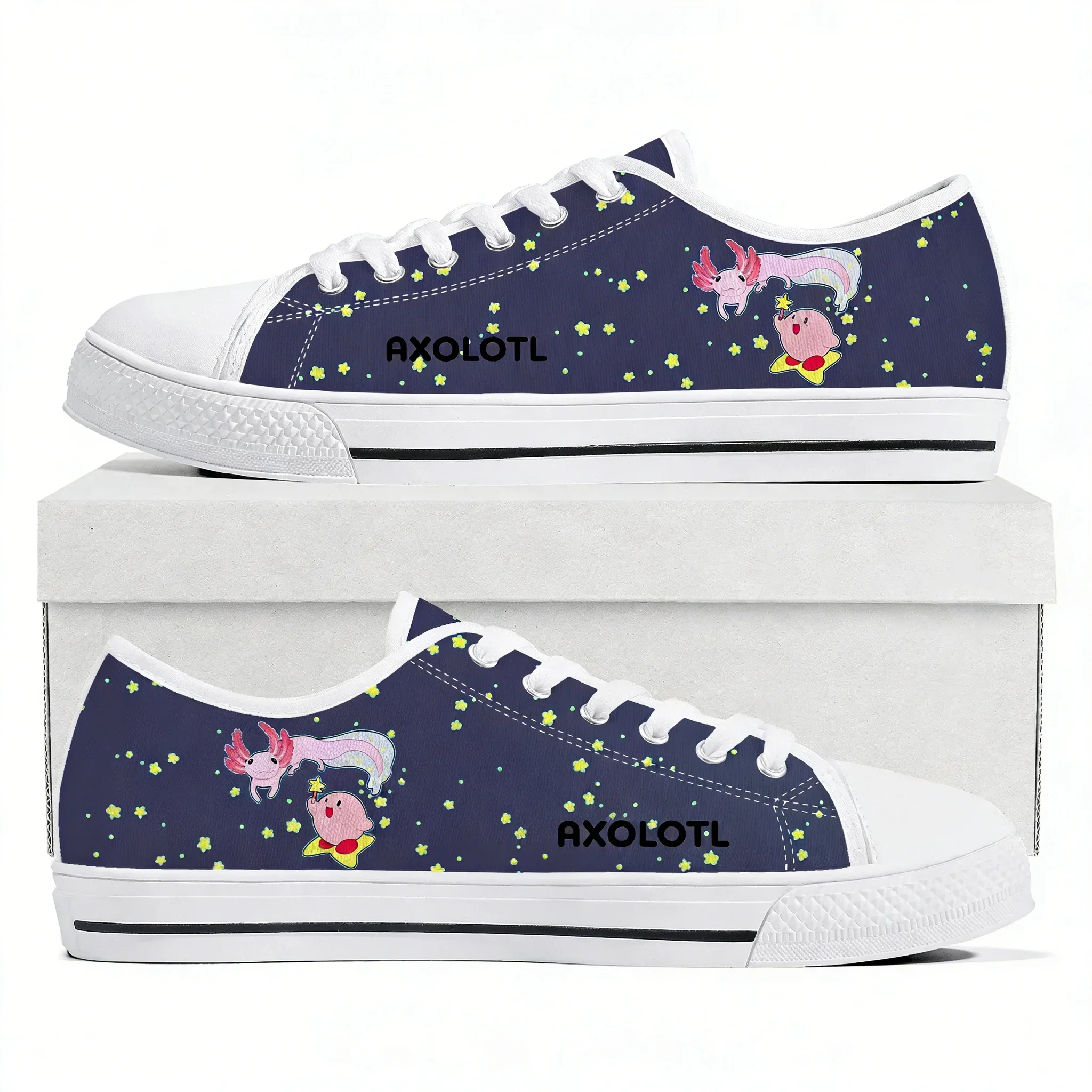 

Кроссовки Axolotl Low Top высокого качества для мужчин, женщин и подростков, повседневная обувь из канваса, персонализированные модные узоры, обувь на заказ
