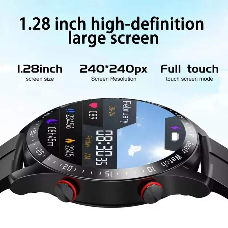 Smart Watch Men Bluetooth Call Waterproof Sport Fitness Bracelet Weather Display Smartwatch for Oppo Huawei Xiaomi Phone