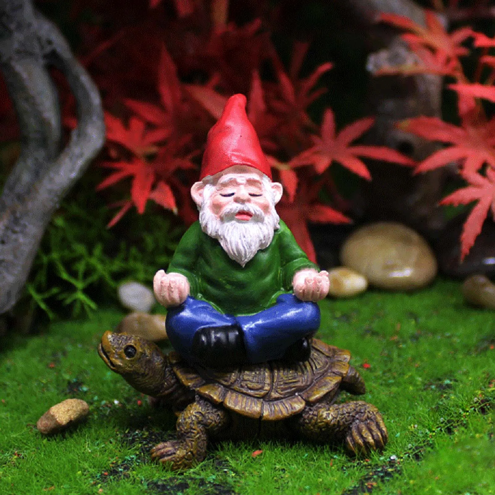 Mini legrační gnomes víla sad večírek joga gnomes trpaslík sochu miniaturní nádvoří krajina květináč figurka ornamenty