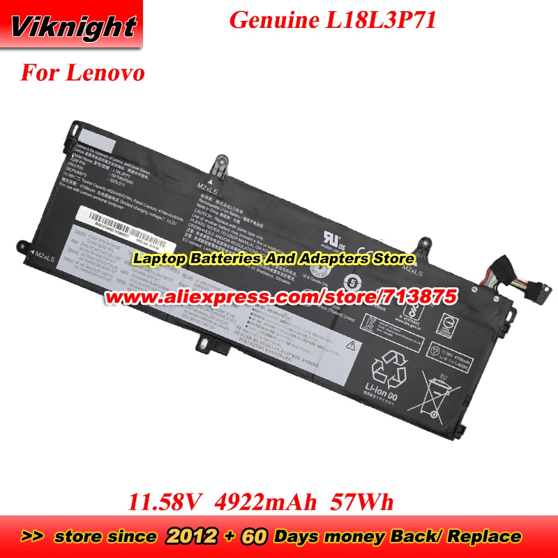 

Genuine L18L3P71 Battery 11.58V 57Wh for Lenovo ThinkPad P53S P15S T15 T590 laptop 02DL011 5B10W13913 SB10K97649 SB10T83156