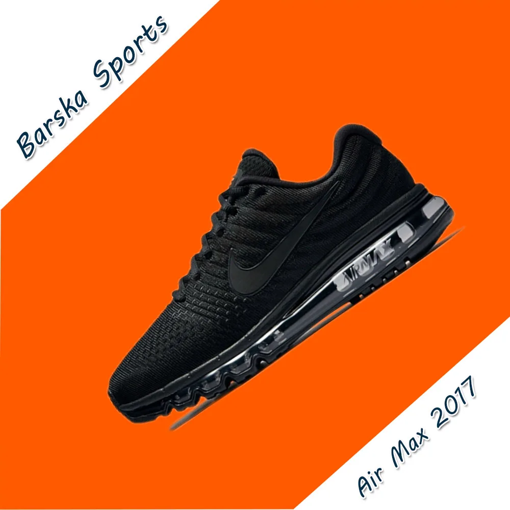 Nike New Air Max 2017 Low Men's and Women's Sneakers Trendy Fashion Casual Shoes Comfortable and wearable Sneakers solid black