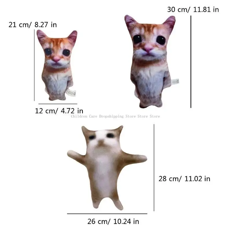 Gevulde katten knuffels speelgoed katten vorm kussen zachte pluchen slaapkamer decoratie