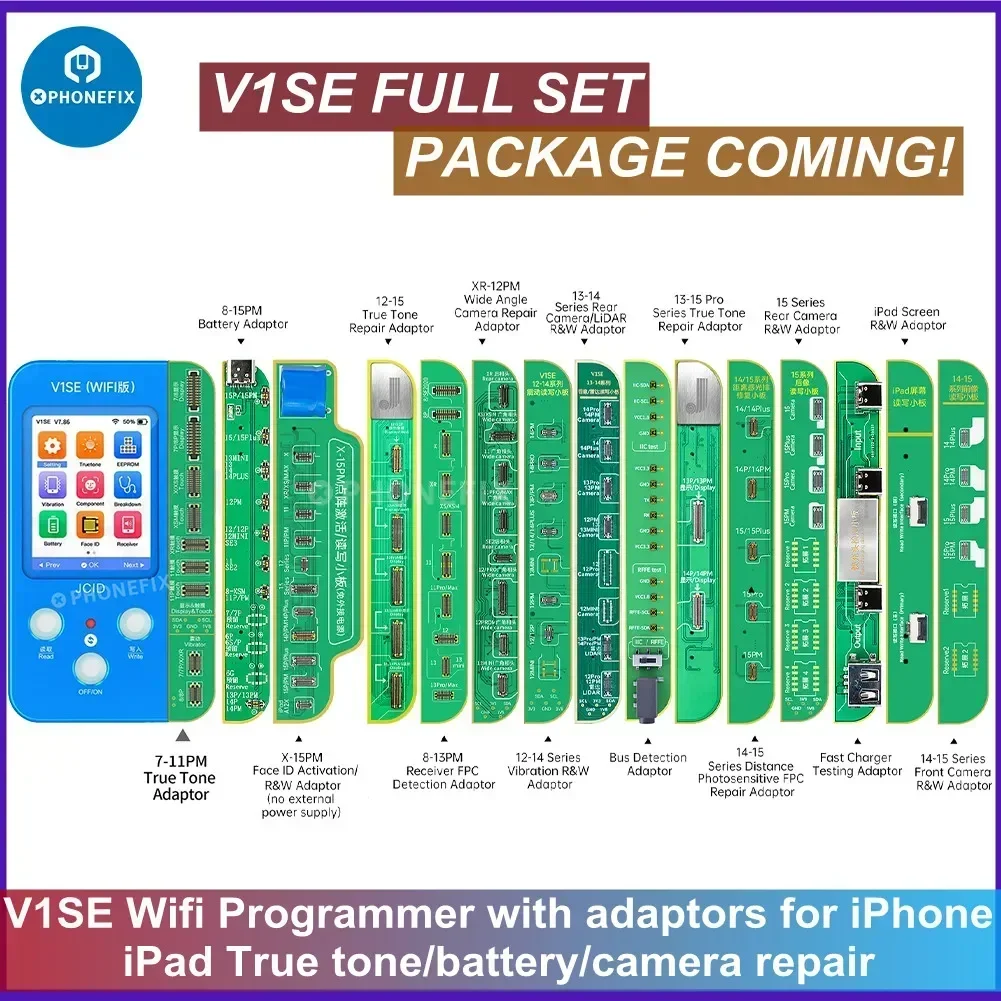 JC V1SE Điện Thoại Di Động Đọc Mã Lập Trình Viên Cho iPhone 13 12 11 ProMax X 8 Toàn Năng Pin Vân Tay Máy In đọc Sách Công Cụ