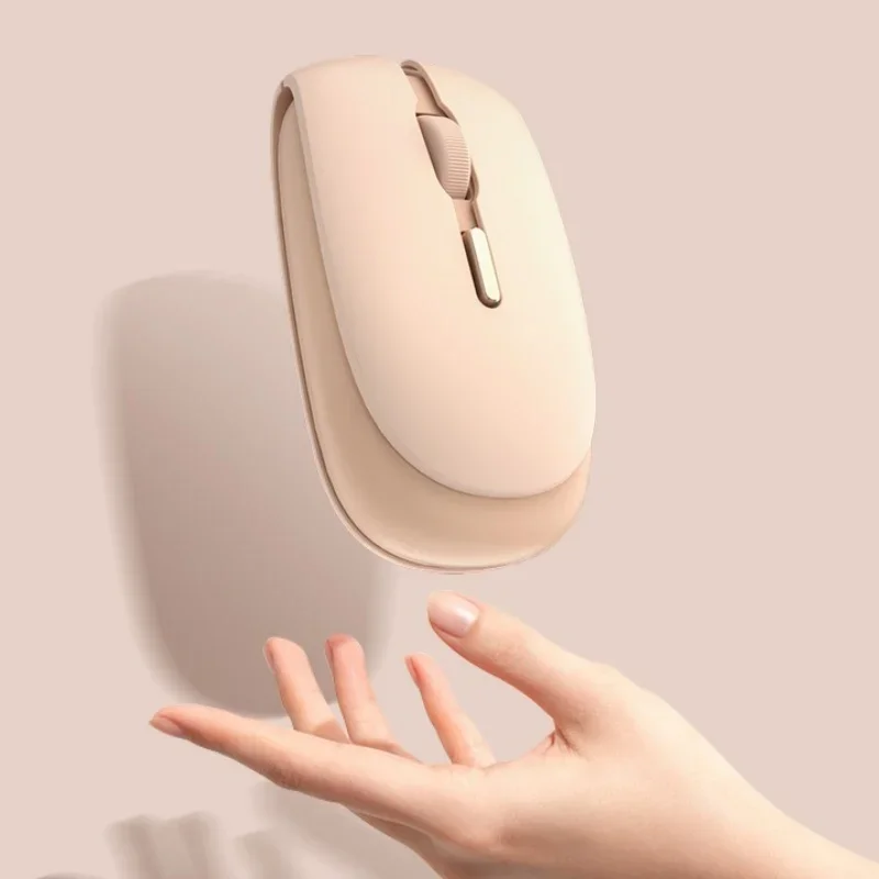 Mouse Sem Fio Recarregável Gamer, Modos Duplos, Compatível com Bluetooth, 2.4G, USB, Mute Mice para Laptop, Pad, Tablet, Macbook