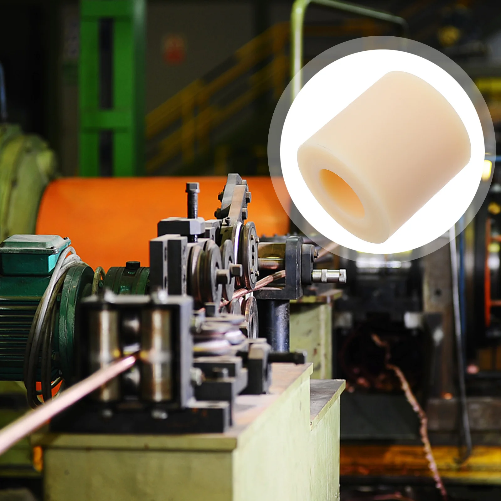 

Nylon Bushing Round Hollow Bearing Rod Translucent White Insulated Pad Low Friction Nylon Spacer Bushing Washer