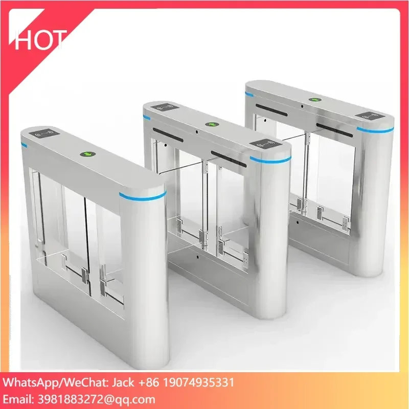 

Turnstile Gate Modern Qr Code Swing Barrier Gate For Building Medium Height Turnstile System