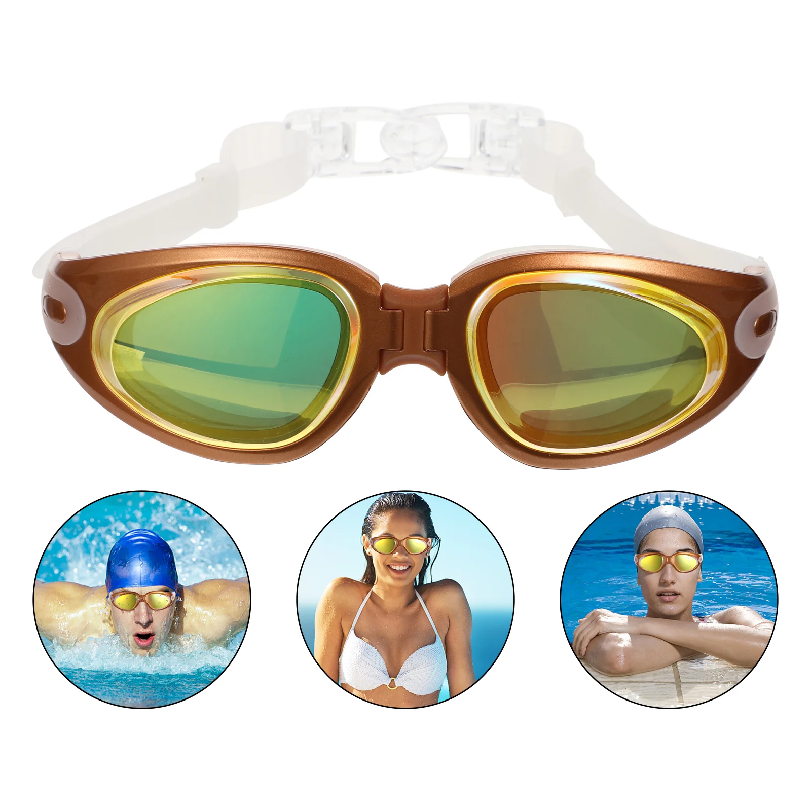 

Mirrored Swim Goggles Anti Spittle Colorful Adult Swimming Glasses Swiming Accessories