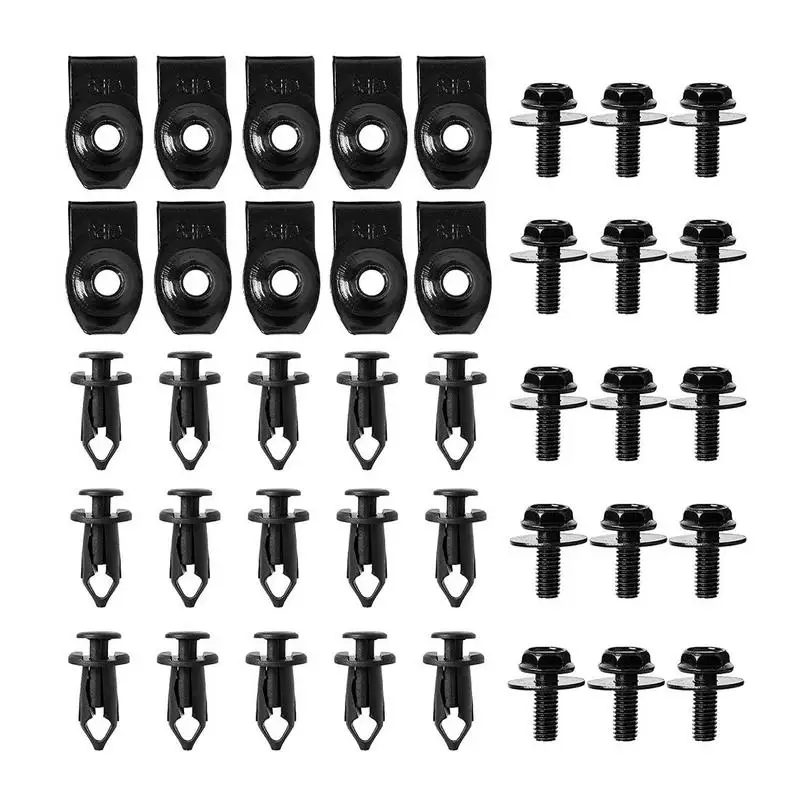 Car Clips Push-Type Retainer Clip Kit Automotive Hardware Bumper Clips Bumper Engine Hood Shield Panel