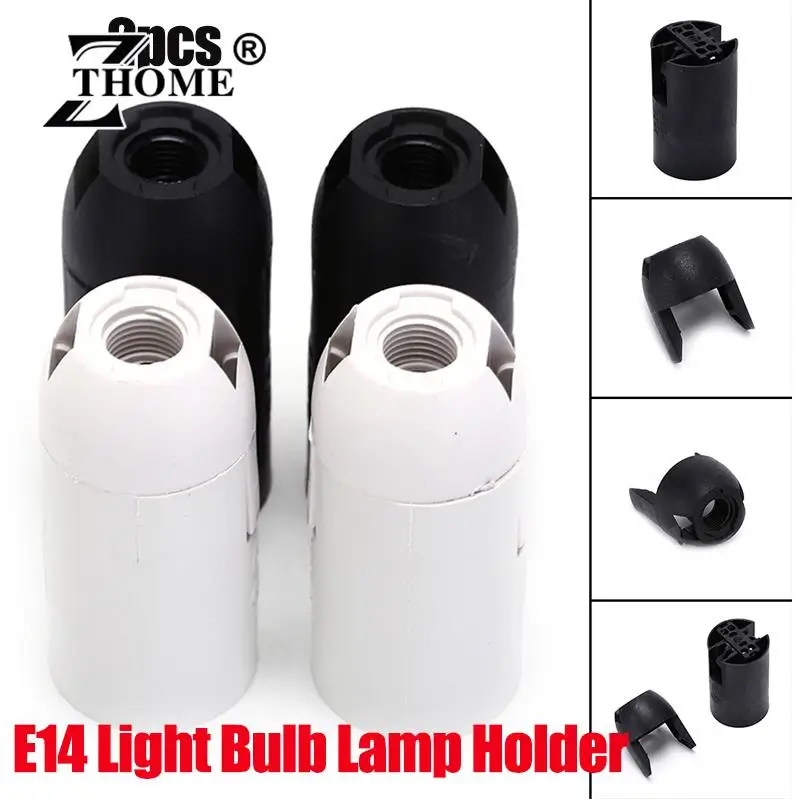 New 2PCS/Lot 250V 2A E14 Light Bulb Lamp Holder Holder Accessori Lamp Socket Luminaire Flexible Lighting Lampholder Accessories