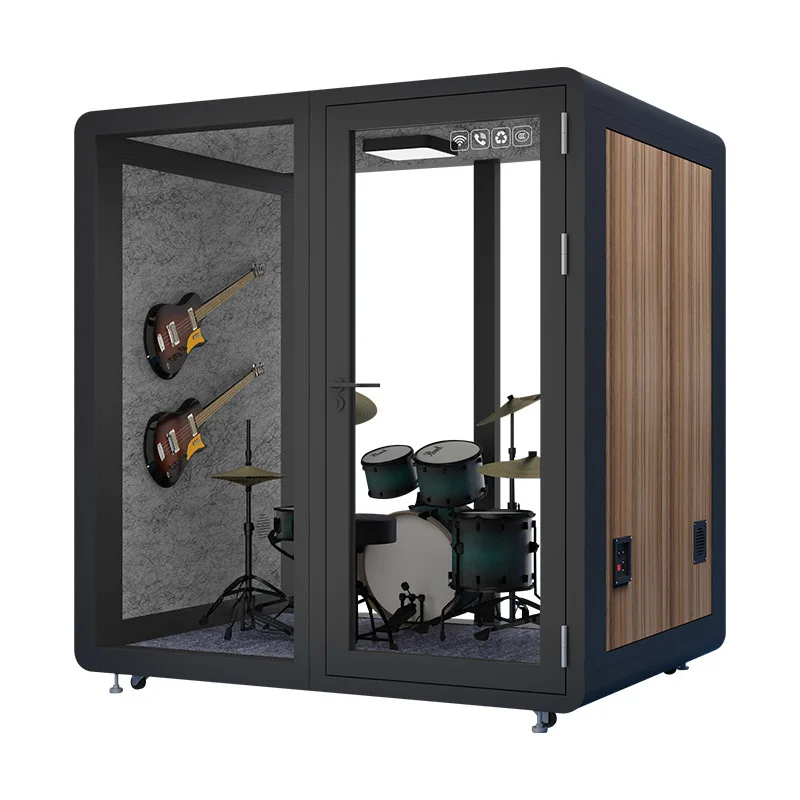 Negotiation Room Mobile Soundproof Booth Carbon Steel Frame for Indoor Live-Streaming Business Conference Sleep Pod-Sound