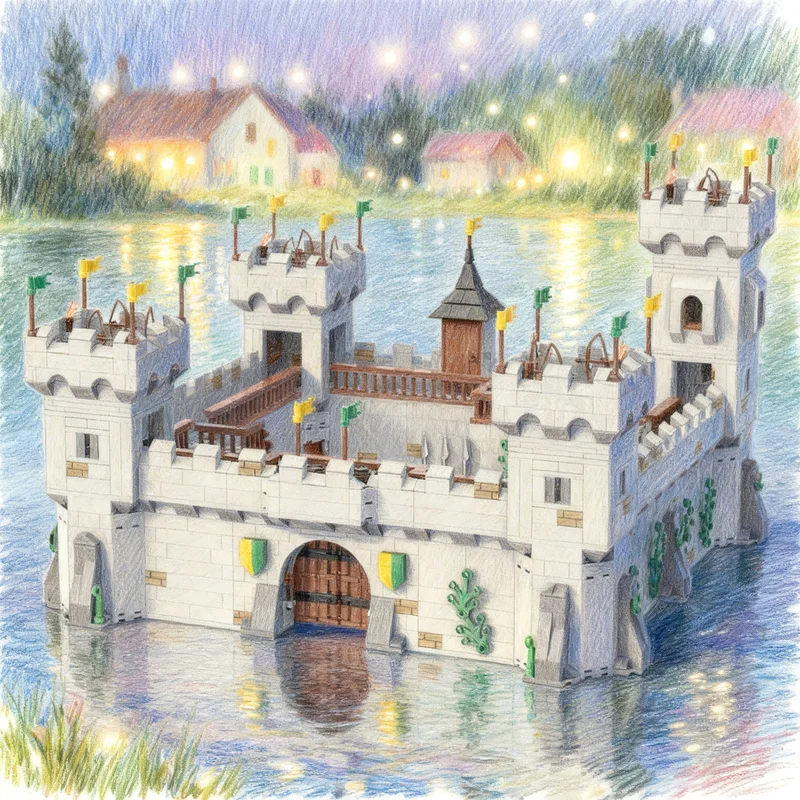 

Набор для сборки замка MOC из 2485 деталей: модульный стартовый комплект, креативный подарок, конструктор для взрослых, премиум-класс, для демонстрации и декора