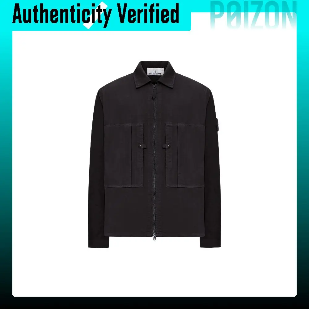 STONE ISLAND Shirts Men's Black Lapel Moderate L1S151200005S0298V0029