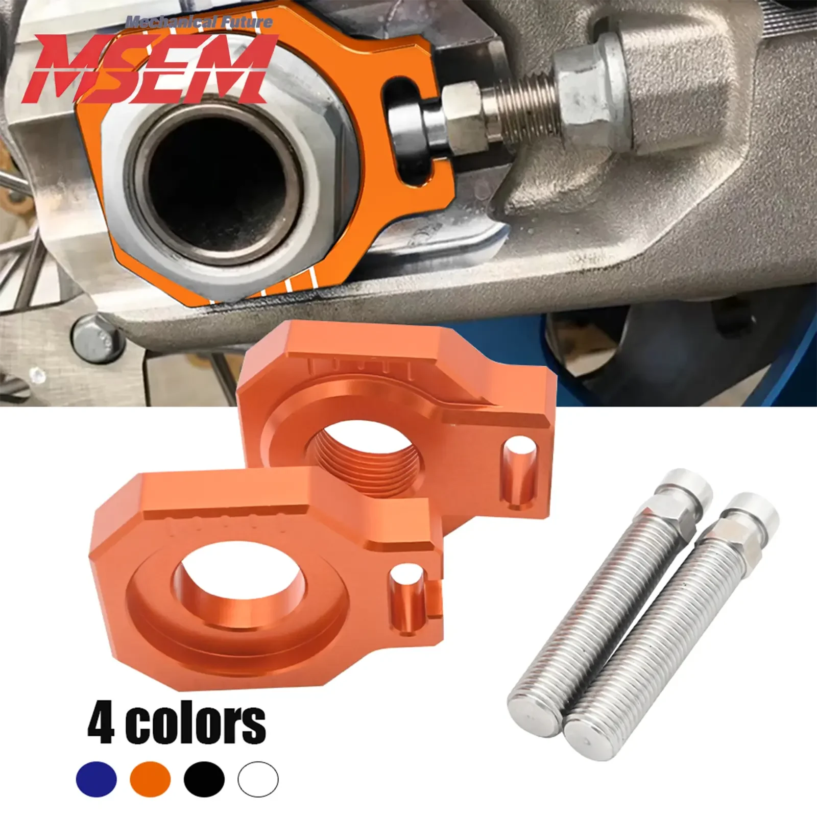 Für KTM EXC EXCF XCW XCWF SX SXF XC XCF 125 150 250 300 350 450 500 530 CNC 20 mm hinterer Kettenversteller-Regler-Schieber-Achsenblock