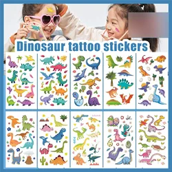 10 enfants Autocollants De Tatouage Dinosaure Dessin Animé Garçons et Filles Animaux Mignon Personnalité Temporaire Visage Bras Autocollants