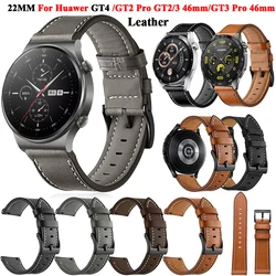 Pulseira de couro para Huawei Watch, Pulseiras de relógio, Pulseira, Pulseira, GT 4, 2, 3, SE, Pro, 2E, GT2, 46mm, GT3, Pro, 46mm