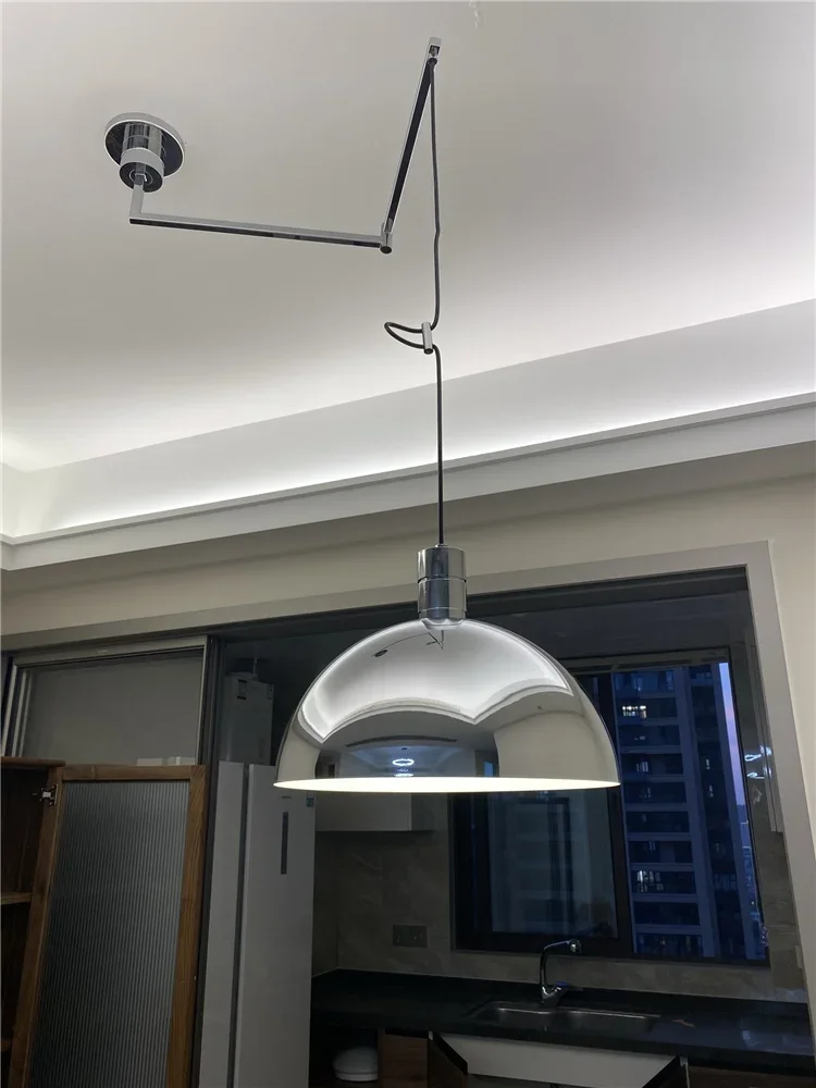 Vintage Retro Medieval Design Bauhaus Pendant Lights LED E27 Swing Arm Industrial Removable Hanging Lamp Restaurant Studio Study