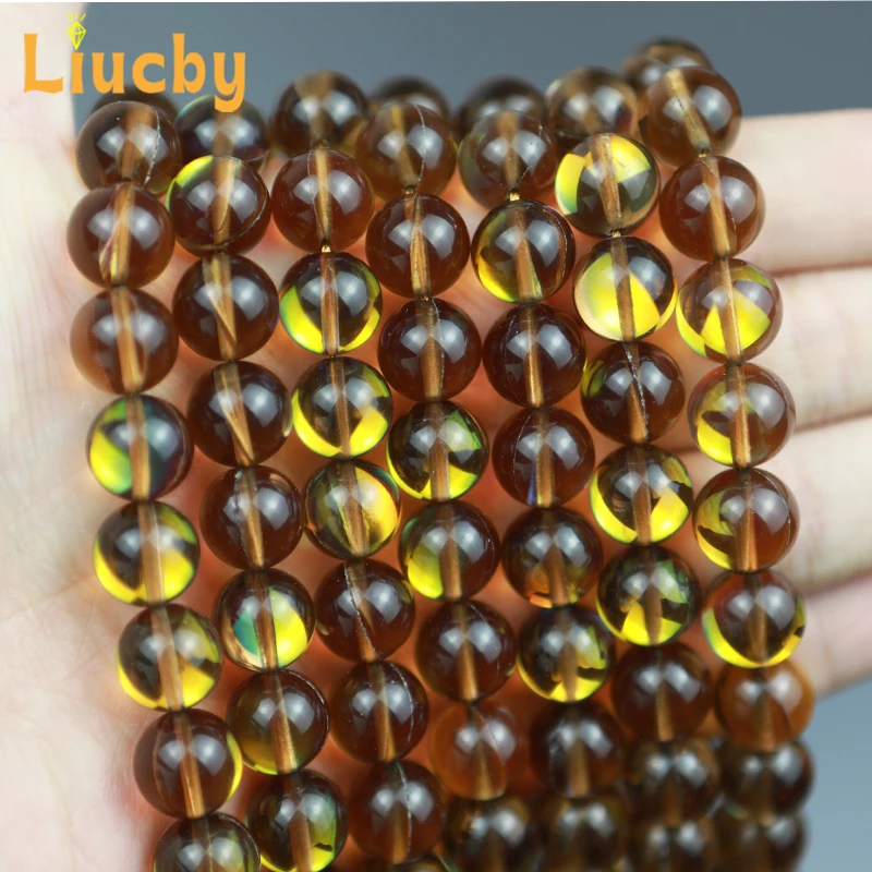 Brown Austria Crystal Shiny dazzling stone Beads for Jewelry Making DIY Half chain Handstring decoration 15" Strand 6/8/10/12MM