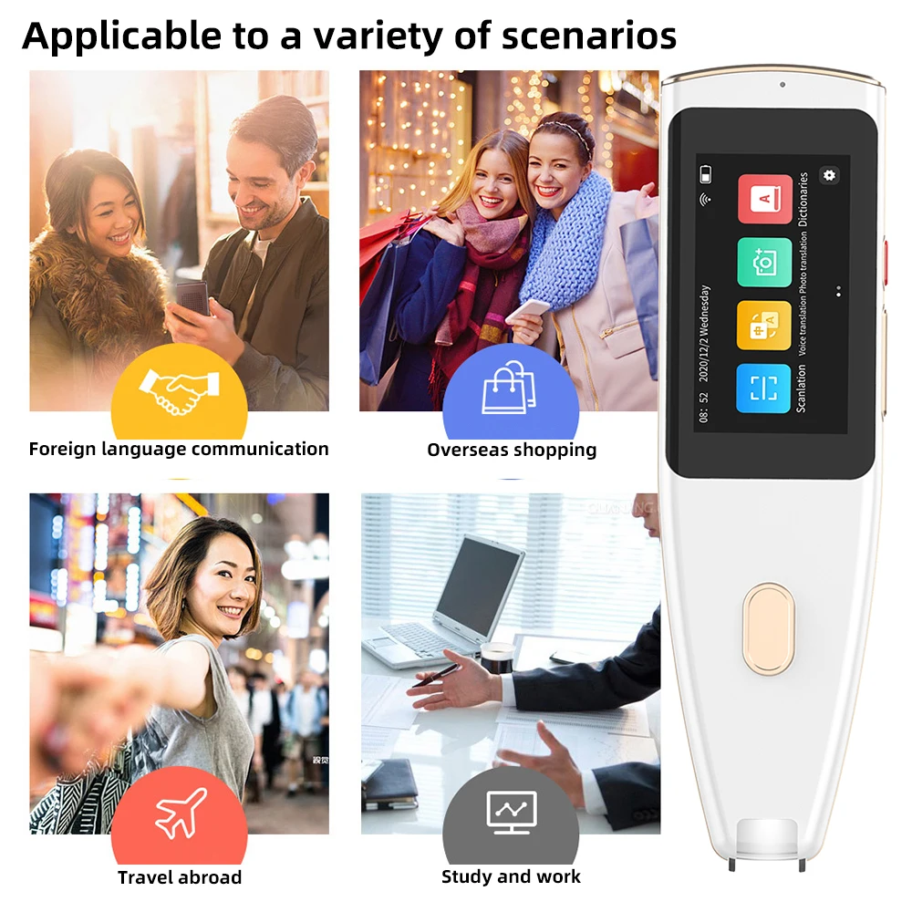 New 112 Languages Translator Pen Scanner 12 Languages Instant Text Scanning Reading Translator Device for Business Travel Abroad