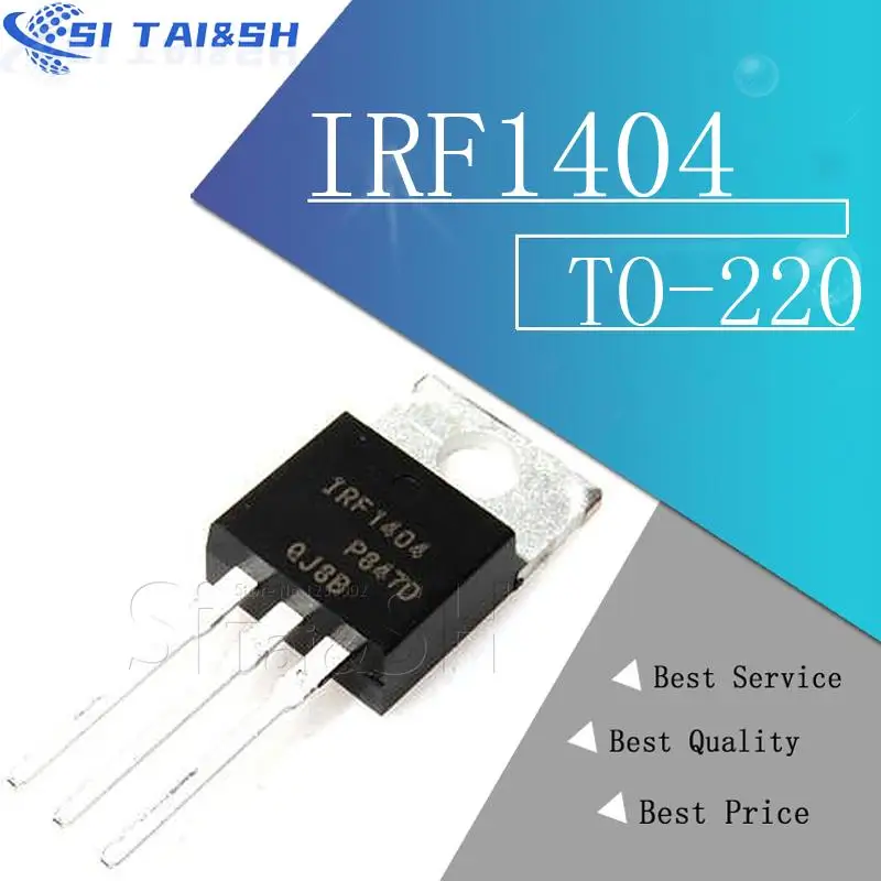 10pcs/lot IRF1404 channel field-effect tube 40V/162A/0.004 Ou tube TO-220 100% new original