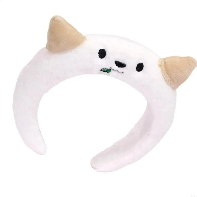

Fashionable Sheep Horn Headdress Lightweight Plush Cloth Hair Band For Outdoor Activities And Daily Styling Tool Y08E