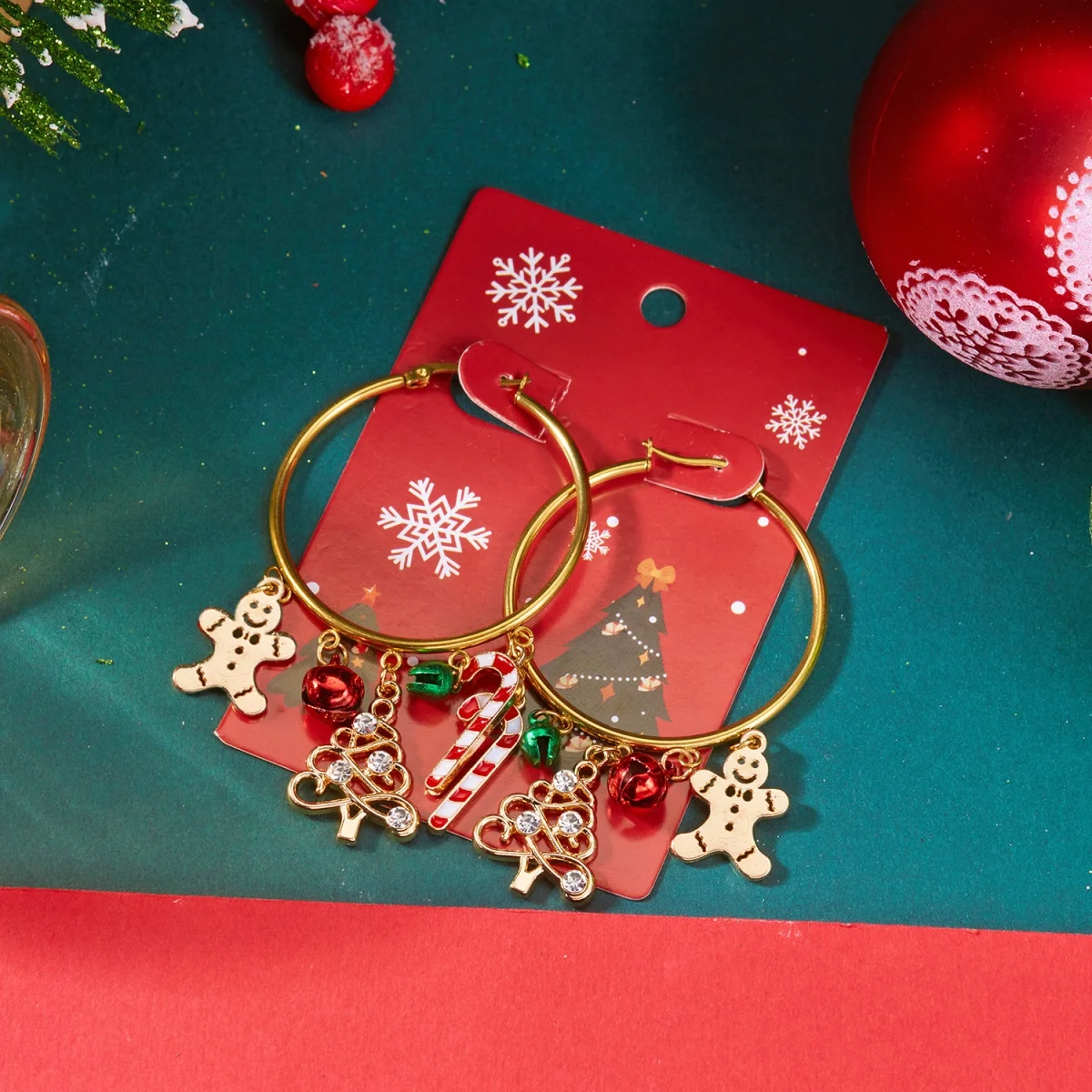 Weihnachten Ohrringe Weihnachtsbaum Lebkuchen Zuckerrohr Glocken Fransen Hoop Tropfen Ohrring Urlaub Baumeln Neujahr Schmuck Geschenk für Frauen Männer