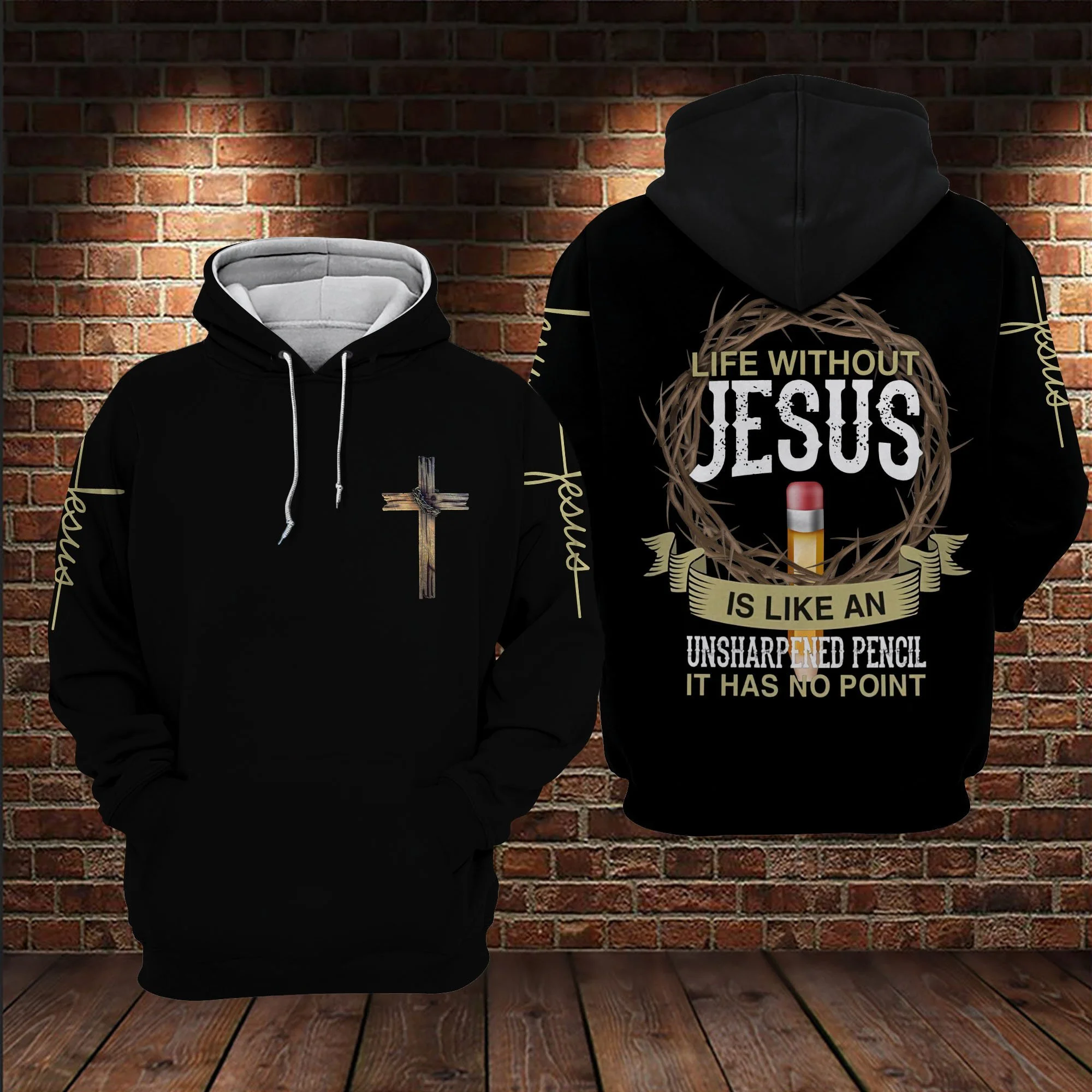 Jesus Cross God Men's Hoodie Spring and Autumn Simplicity Long Sleeve for Men Oversize New Arrival 3D Print Loose top Streetwear