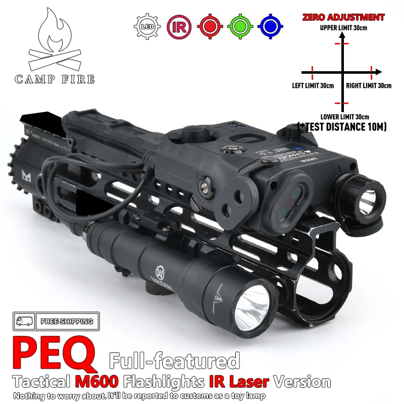 

Tactical PEQ PEQ15 Red Dot Laser Aiming IR Battery Box M300c M600u Flashlight Tactical Dual Control Remote Switch Fit 20mm Rail