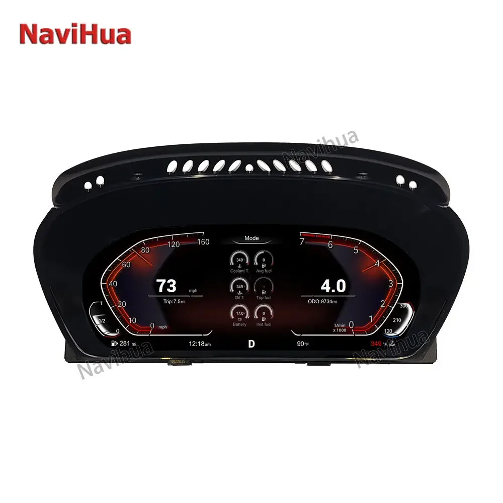 Navihua Car LCD Instrument Cluster Digital Speedometers Dashboard For BMW X5 E70 2006-2013 Virtual Cockpit Linux System