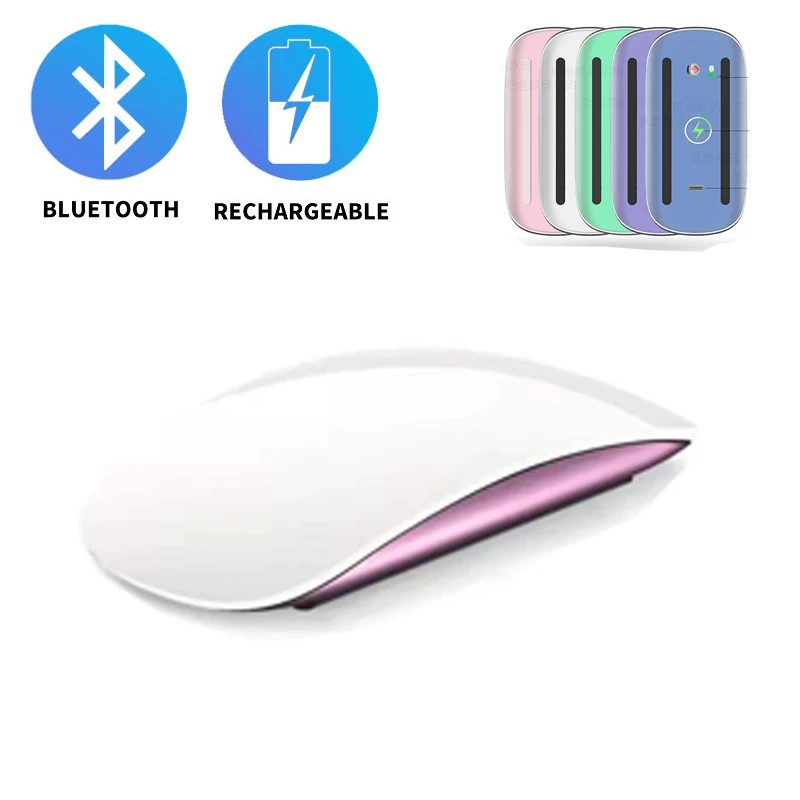 

Bluetooth Rechargeable Wireless Magic Mouse Silent Laser Computer Mouse Thin Ergonomic PC Office Mause For Apple Mac Microsoft