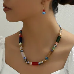Boho Style Jewelry Set Made Of Colorful Artificial Crystals Match Daily Outfits Sweet Gift For Female Dupes Luxury Jewelry
