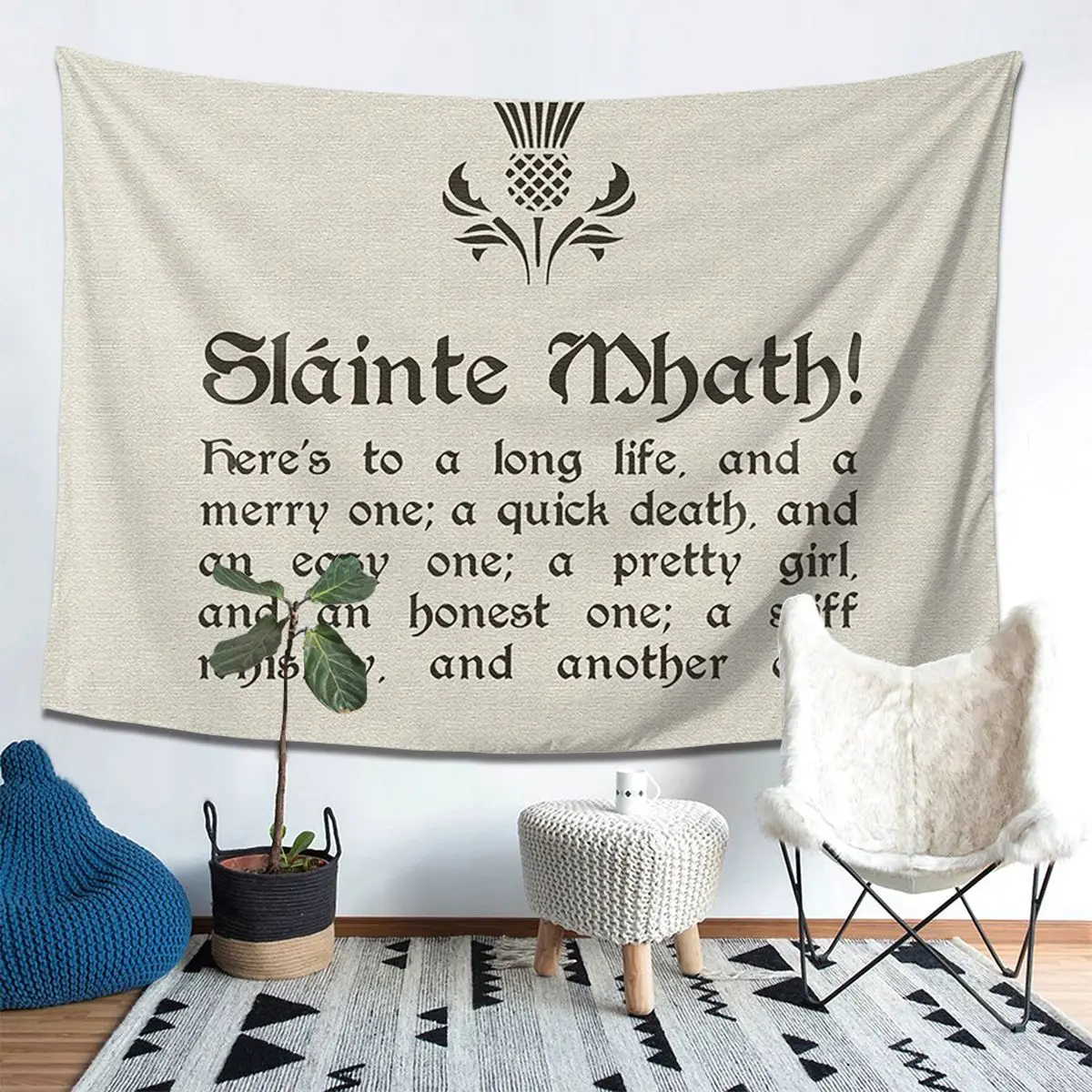 

Slainte Mhath - шотландский тост - с кратом, гобелен, украшение, художественные эстетические гобелены, спальня, домашняя настенная ткань, настенная подвеска