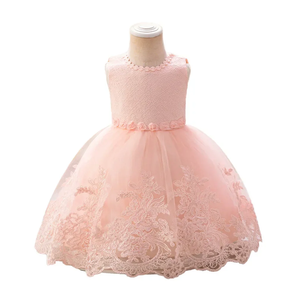 Embroidery Baby Girls Sequin Tutu Dress Toddler Kids Birthday Party Princess Ball Gown Luxury Dress Baby Girls Baptism Costumes