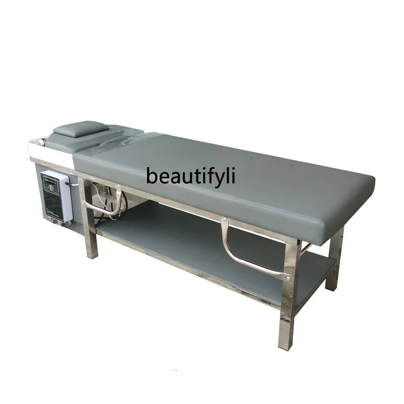 

Shampoo Chair Barber Shop Head Treatment Fumigation Health Automatic Water Circulation Thai Bed Frame with Water Heater