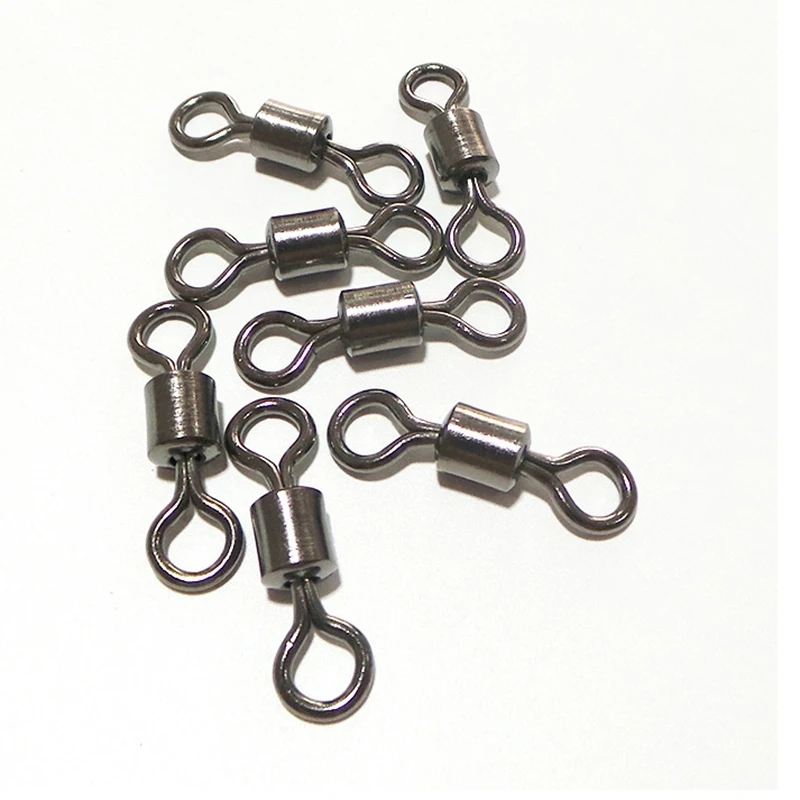 70 Pieces Swivel Small Set Box Eight-Character Ring Fishing Connector Connecting Ring Fishing Accessories