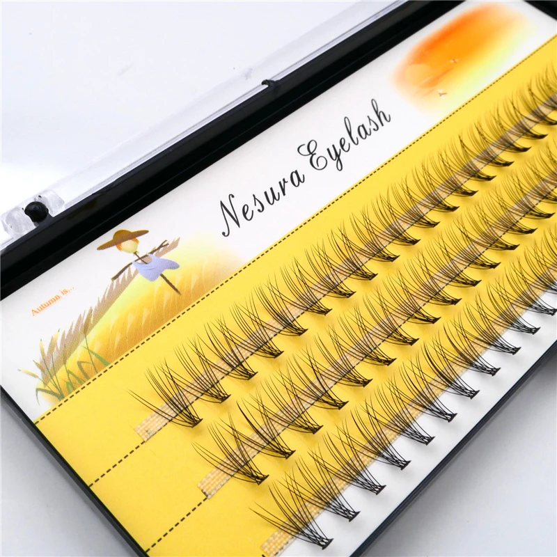 60 Bundles/box 10D mink Grafting Lashes Cluster Eyelash extension 3D Russian Individual Eyelash Cluster Makeup Tool Lashes Cilia