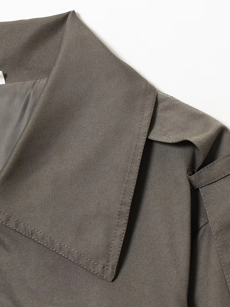 المرأة الأوروبية والأمريكية الخريف نمط جديد الوقوف طوق طية صدر السترة سترة واقية عصرية ومريحة معطف طويل الأكمام