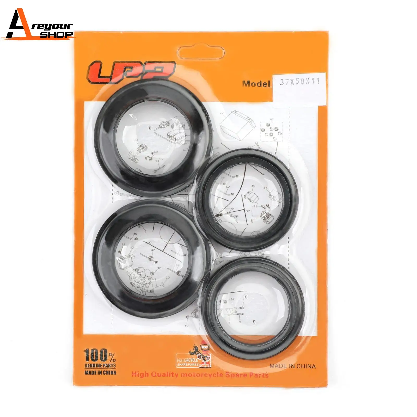 

Areyourshop for Honda CBR250 CR85R CRF150 VT500 GL650 CB750 VFR700F2 CRF150R Front Fork Oil Seal Dust Cap Repair Rebuild Kit