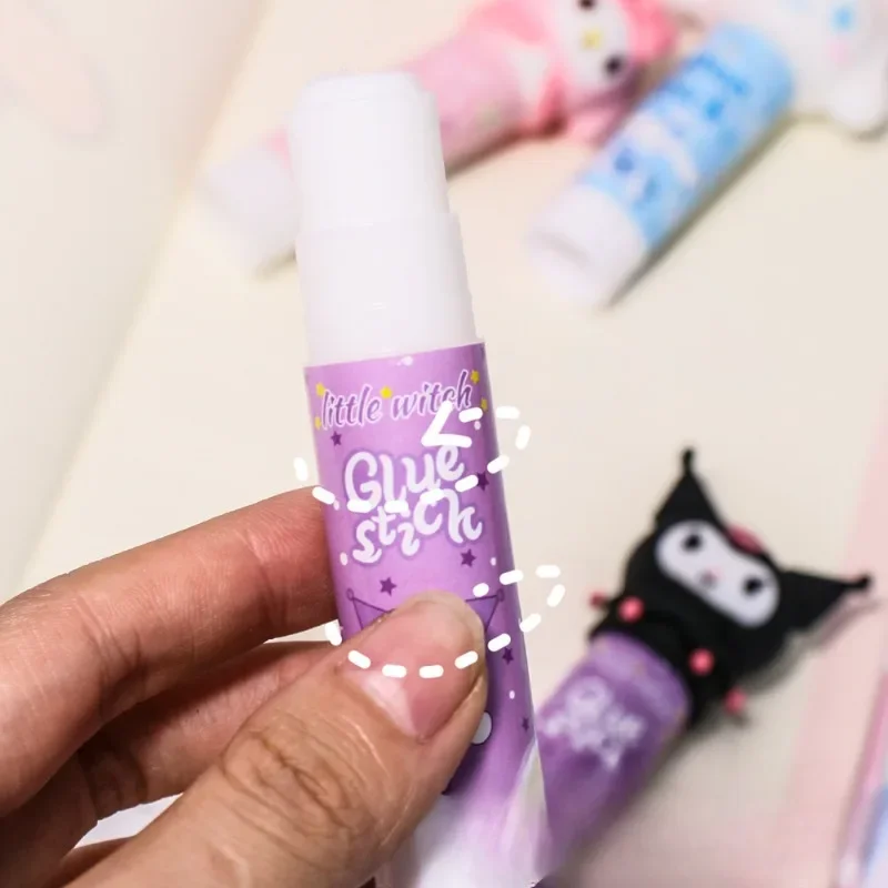 Sanrio Solid Glue Stick Anime Kuromi Melody Cinnamoroll Student Stationery DIY Scrapbooking Strong Glue School Office Supplies