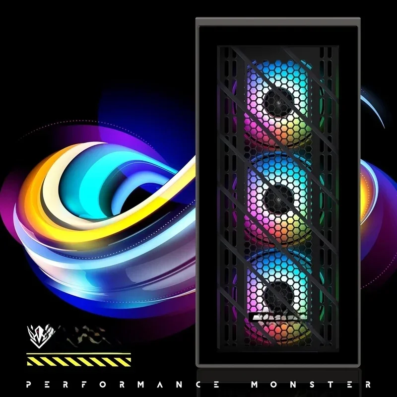 PC desktop da gioco, Radeon RX 580 8G GDDR5, decima generazione G5905 3,5G, 16G RAM, SSD 512G, WiFi, BT 5.0, ventola RGB x 4, tappetino per mouse RGB