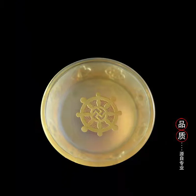 Traditional Wax-Resistant Glazed Buddha Plate Fruit Dish Offering Household Eight Ausp