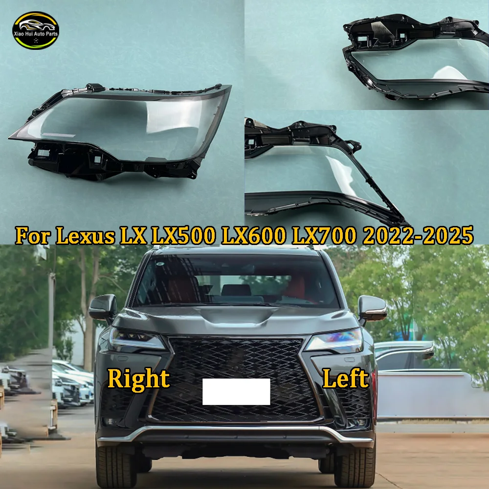 

Car Accessories Headlight Protective Cover Plexiglass Headlamp Shell 2022 2023 2024---2025 For Lexus LX LX500 LX600 LX700