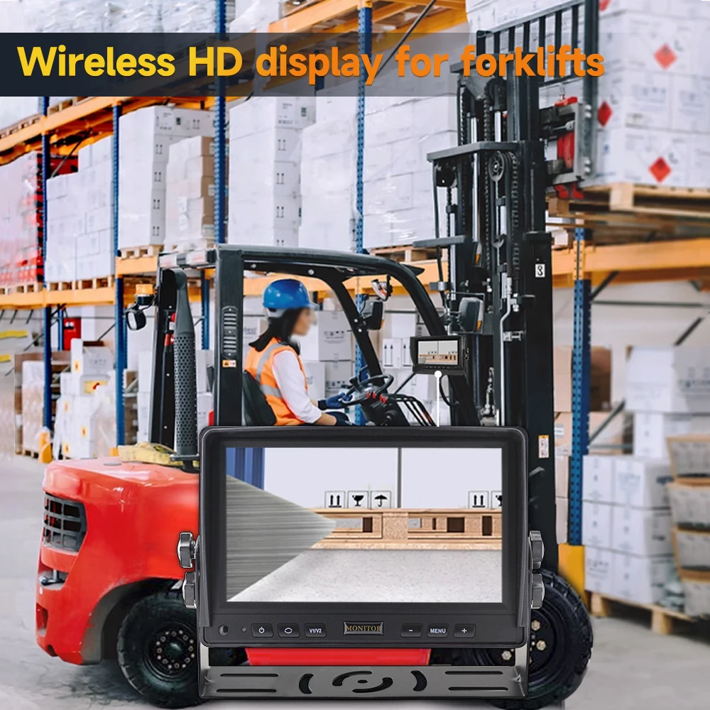 7 Inch HD 720P Wireless Car Safety Monitoring System Magnetic Vehicle Reversing Camera Collision Warning Parking Application