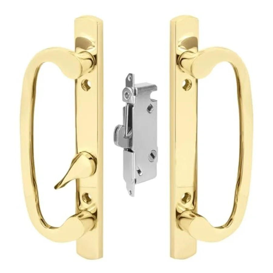 

8.5" Legacy Sliding Patio Glass Door Handle Set Offset Latch, Non-Keyed, Sash Controls 2265 Handle Includes 45° Mortise Lock Fi
