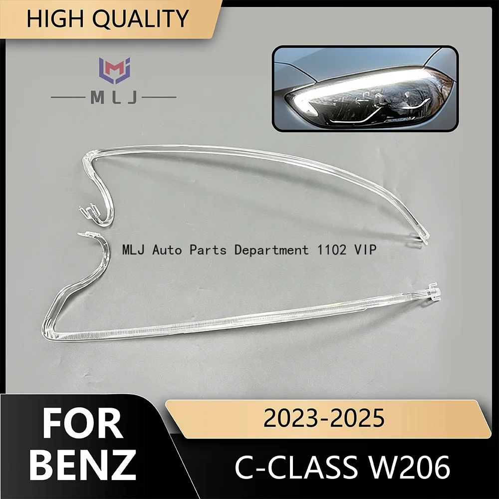 

Акриловая световодная трубка для фар Mercedes-Benz C-Class W206 2023-2025: светодиодная лента дневных ходовых огней, чип Angel Eye